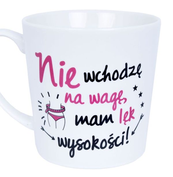 Kubek Nie wchodzÄ na wagÄ mam lÄk wysokoĹci